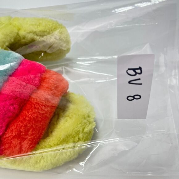 UGG Fluff Yeah Green Multicolor Slide Slip On Slippers 1116570K Youth Size 4 - Picture 10 of 10